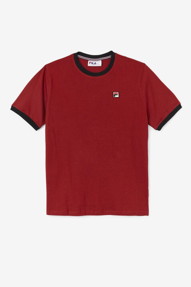 Fila T-Shirt Marconi Ringer Mens Red - India OSX-973205